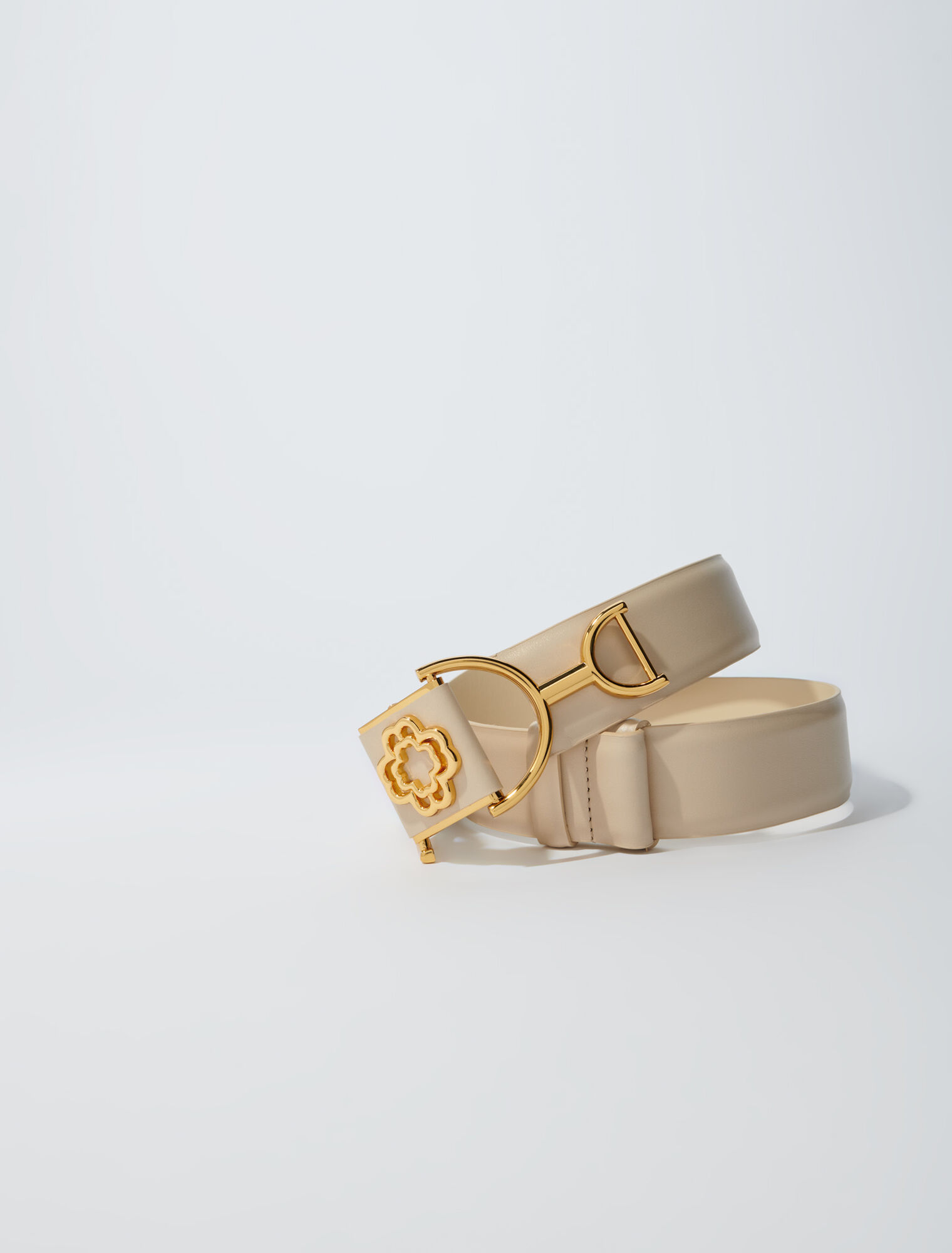 Ceinture en cuir lisse Clover