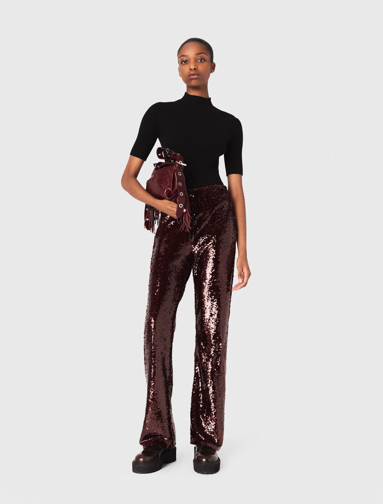 Pantalon brodé de sequins