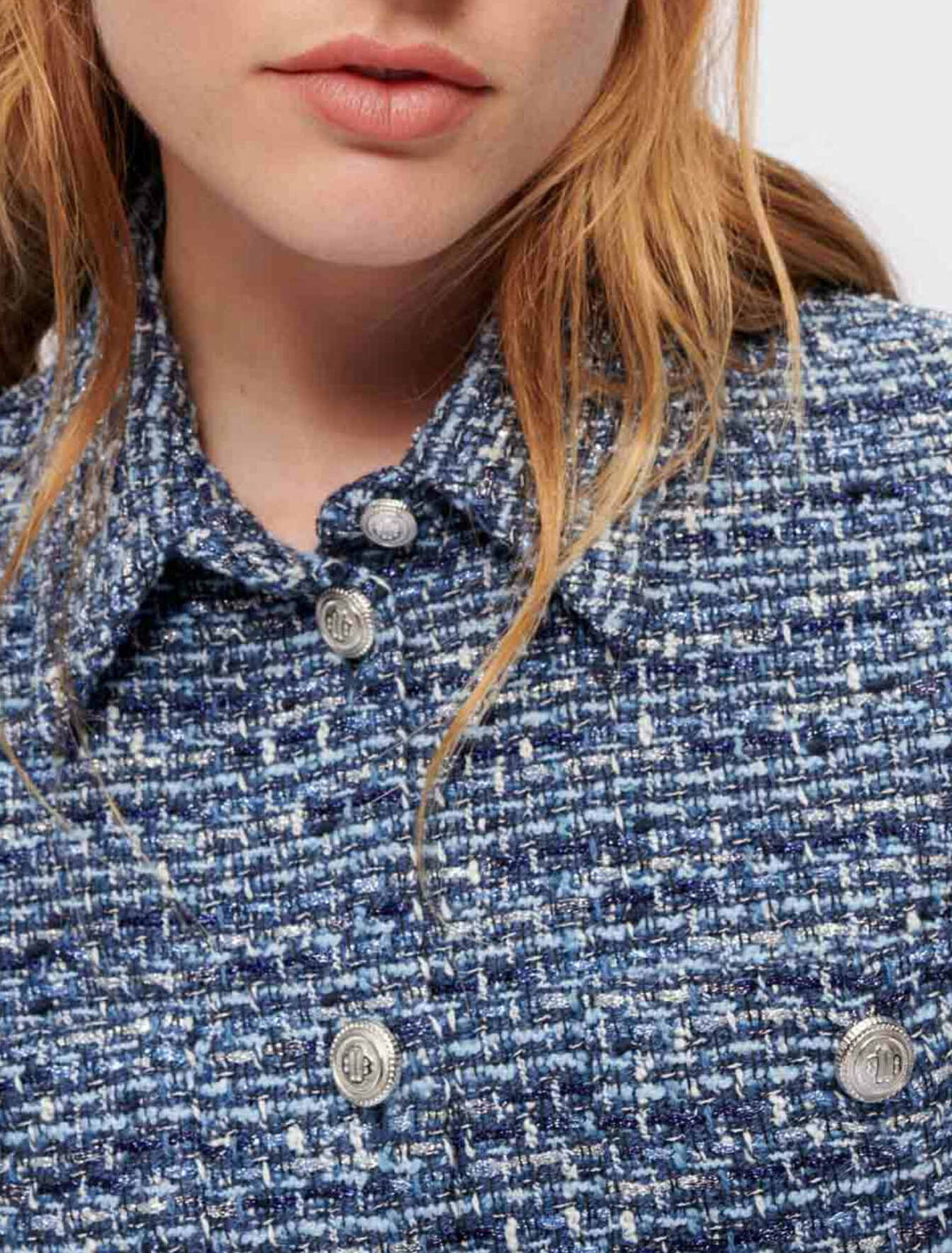 Chemise en tweed chiné