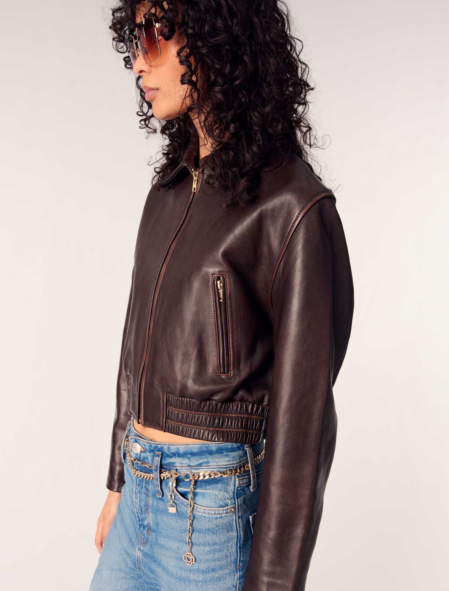 Blouson en cuir vintage