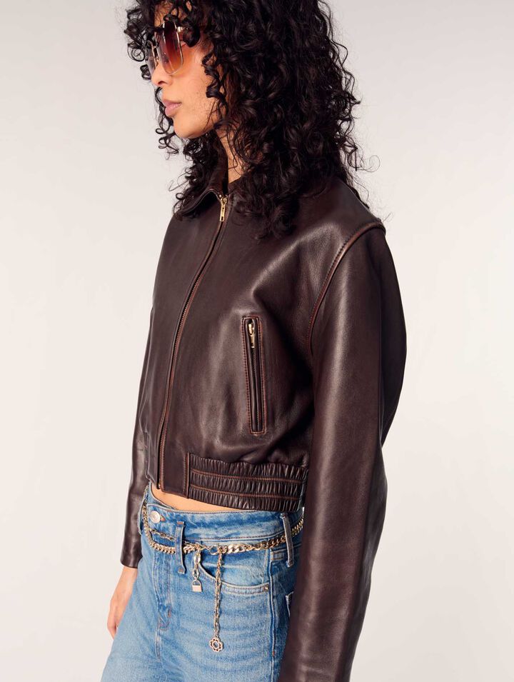 Blouson en cuir vintage