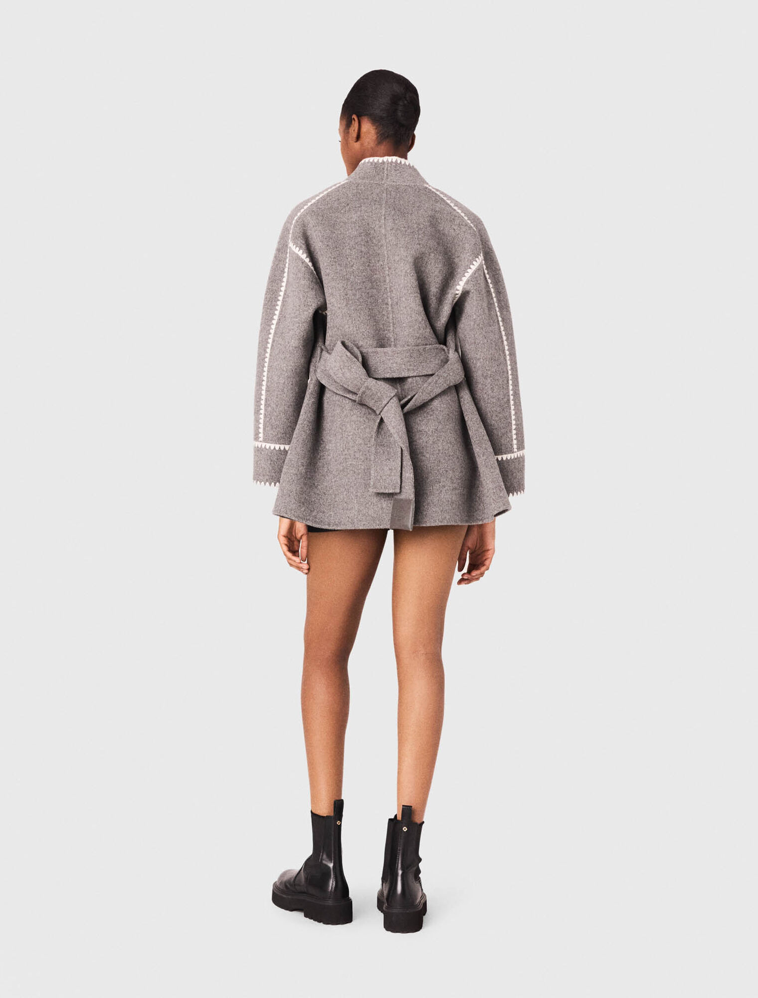 Manteau court double face