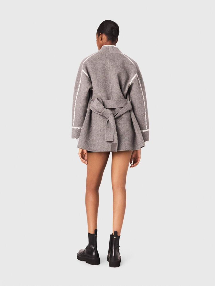 Manteau court double face