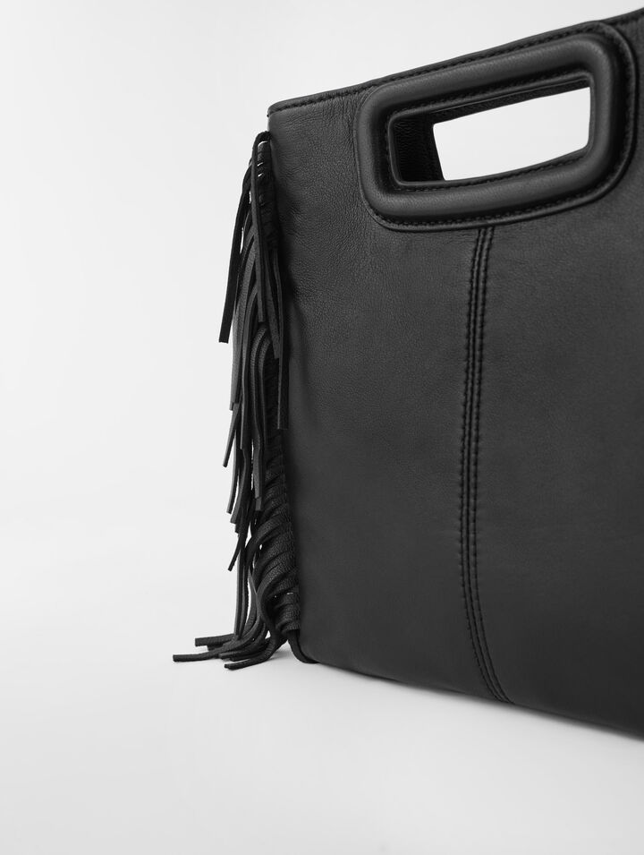 Sac M en cuir à franges