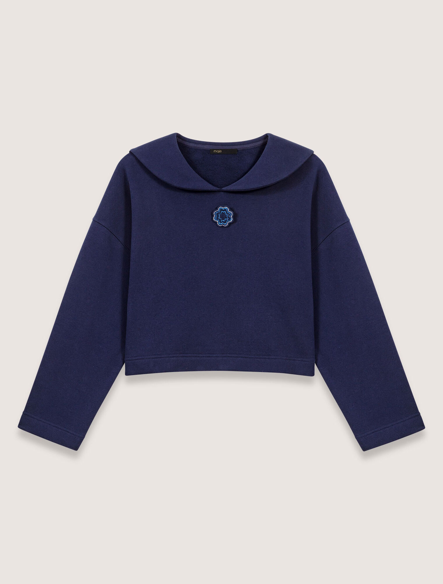 Sweatshirt court avec broderie