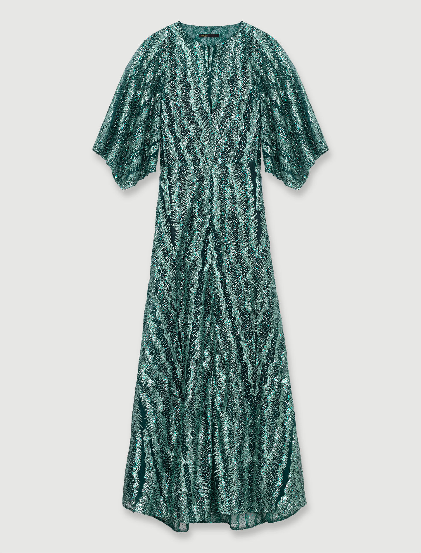 Buy Robe Longue BrodA e A Sequins Noir Maje in Nicaragua discount voucher