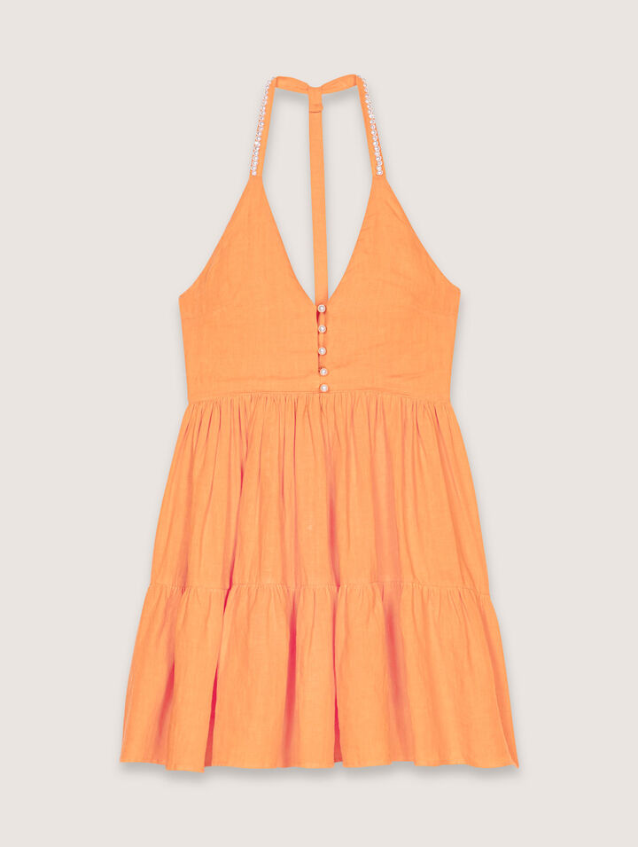 Robe courte en lin