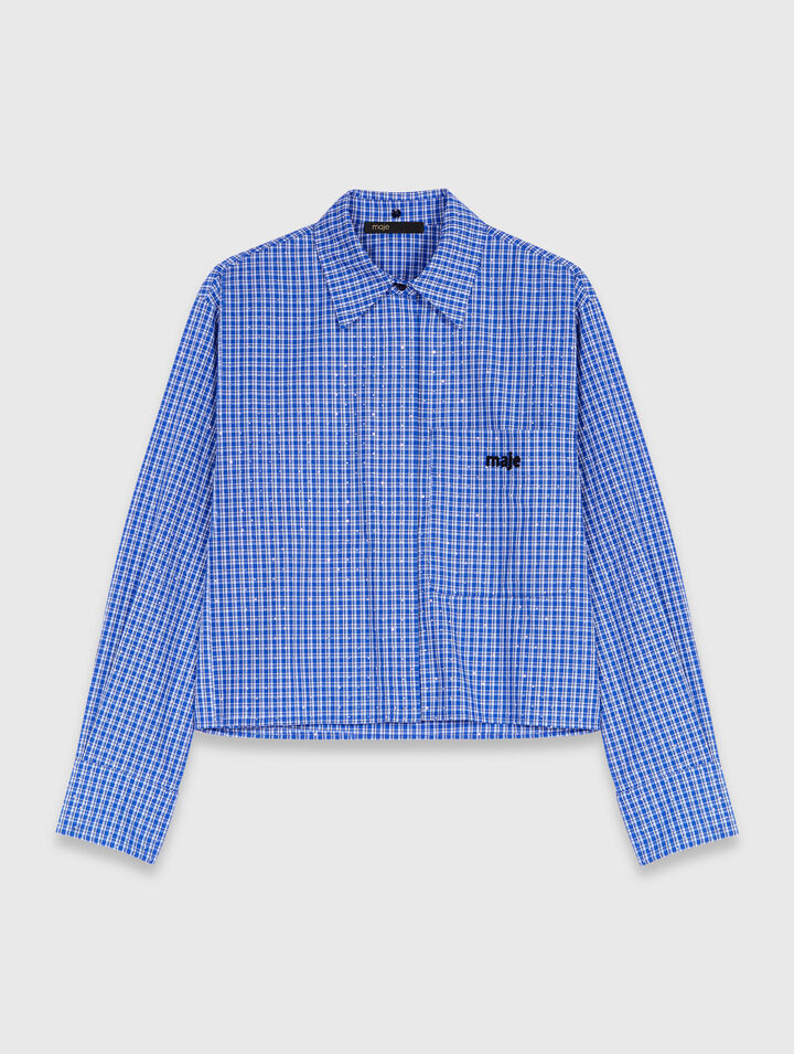 Chemise strassée avec col amovible