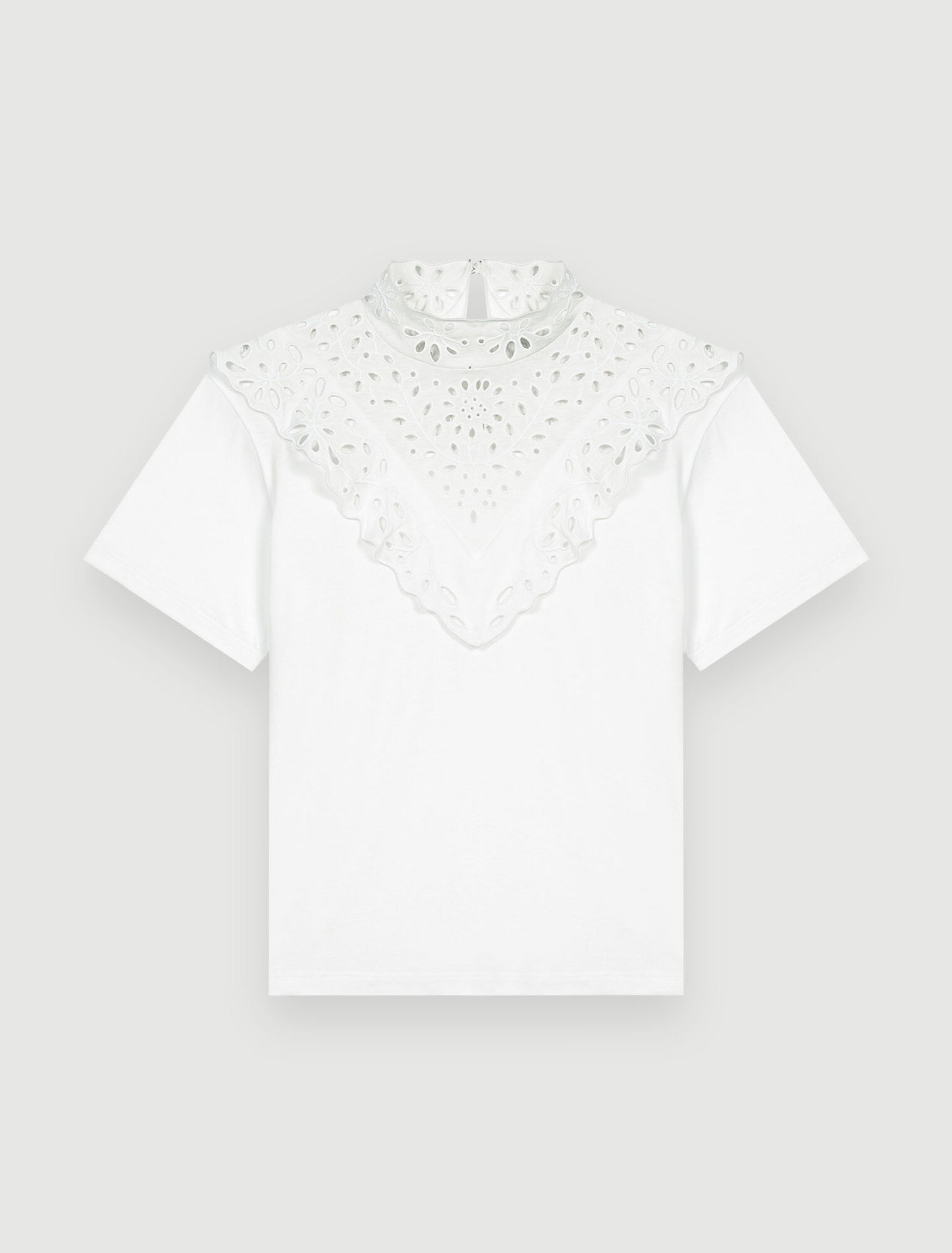 Tee-shirt à broderies et volants