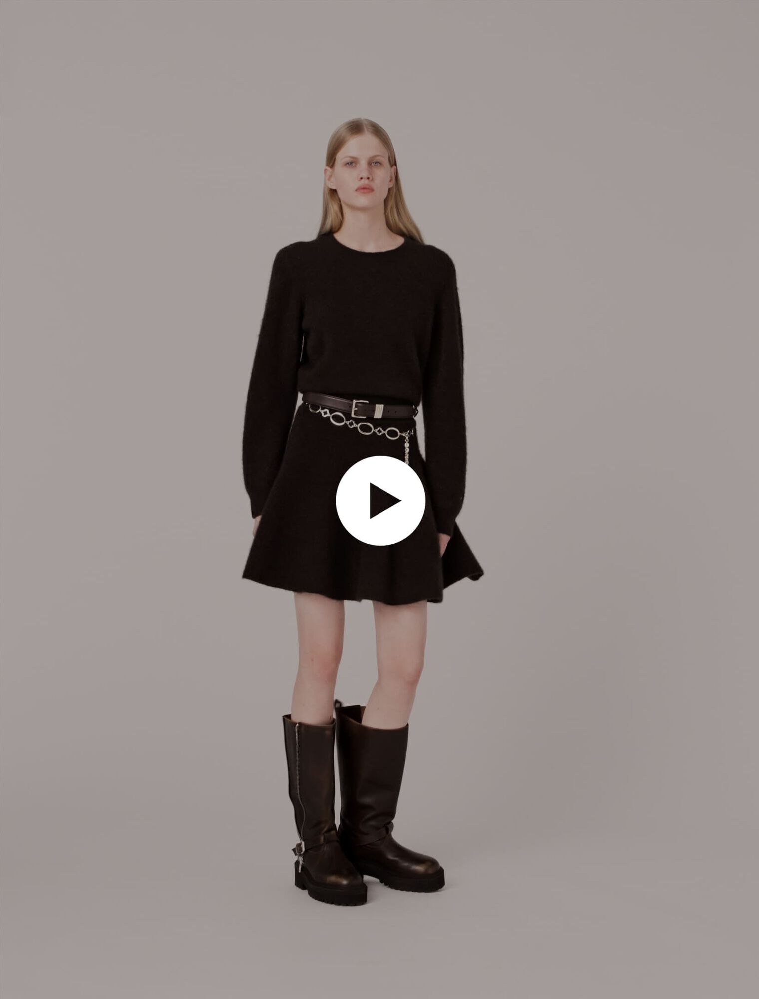 Robe courte en melange de yak