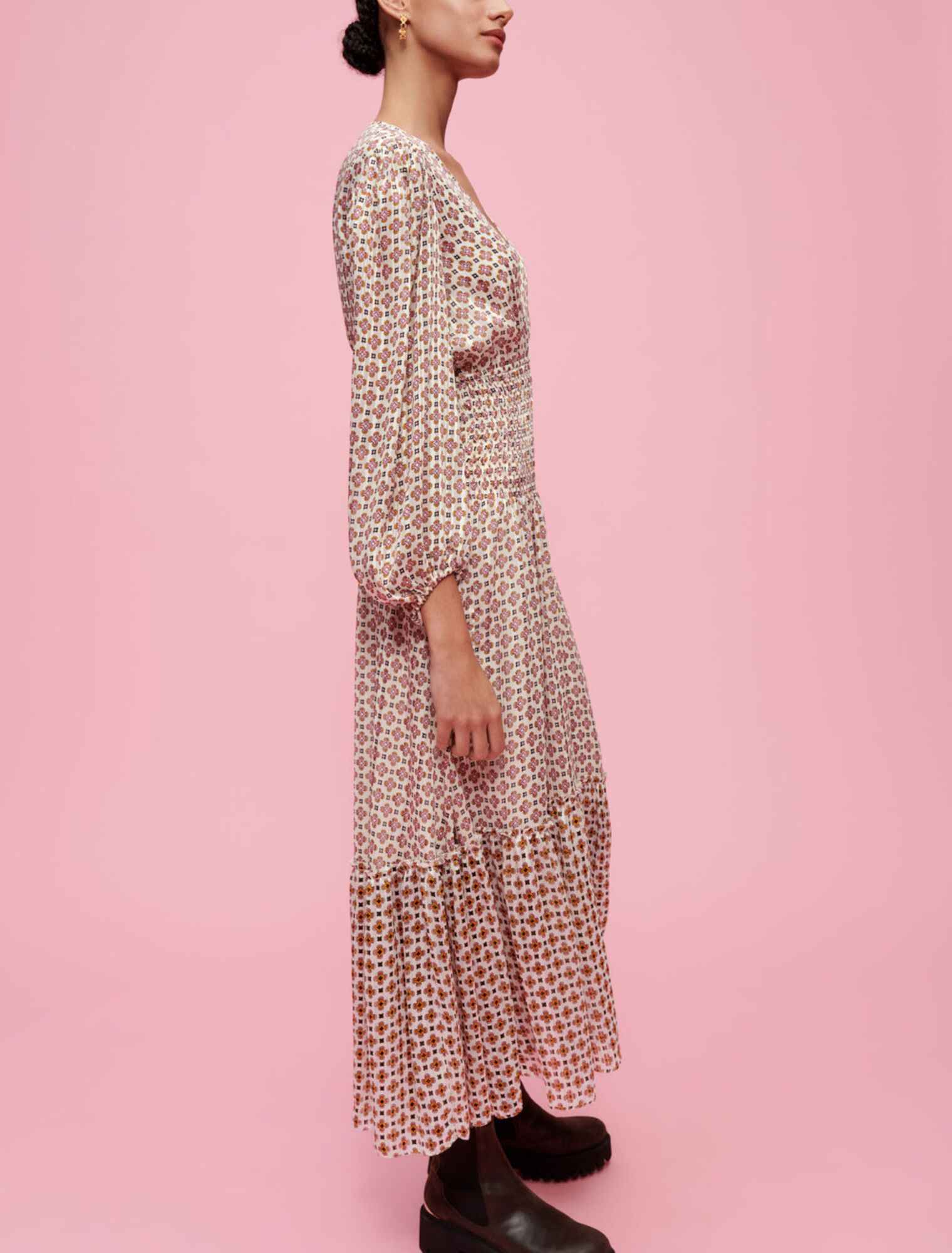 Robe en mousseline imprimée