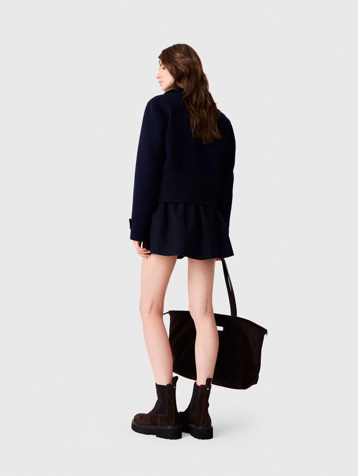 Blouson court en double face
