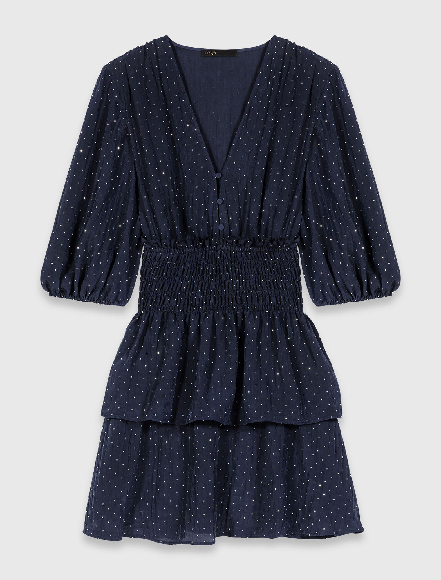 Robe &agrave; volants et strass