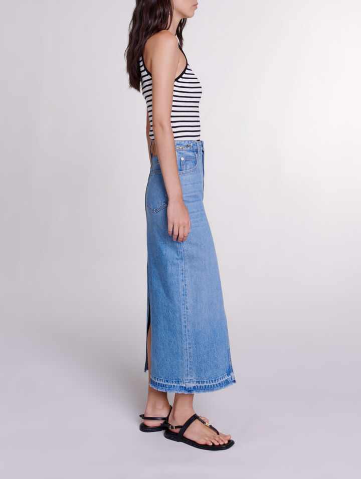 Jupe longue en denim