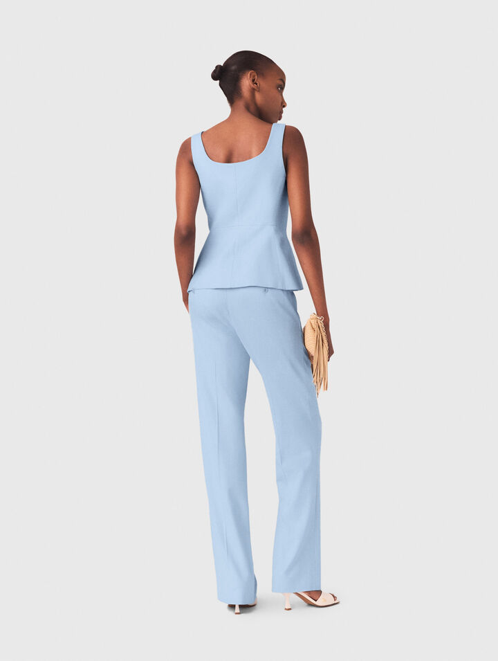 Pantalon de tailleur &agrave; plis