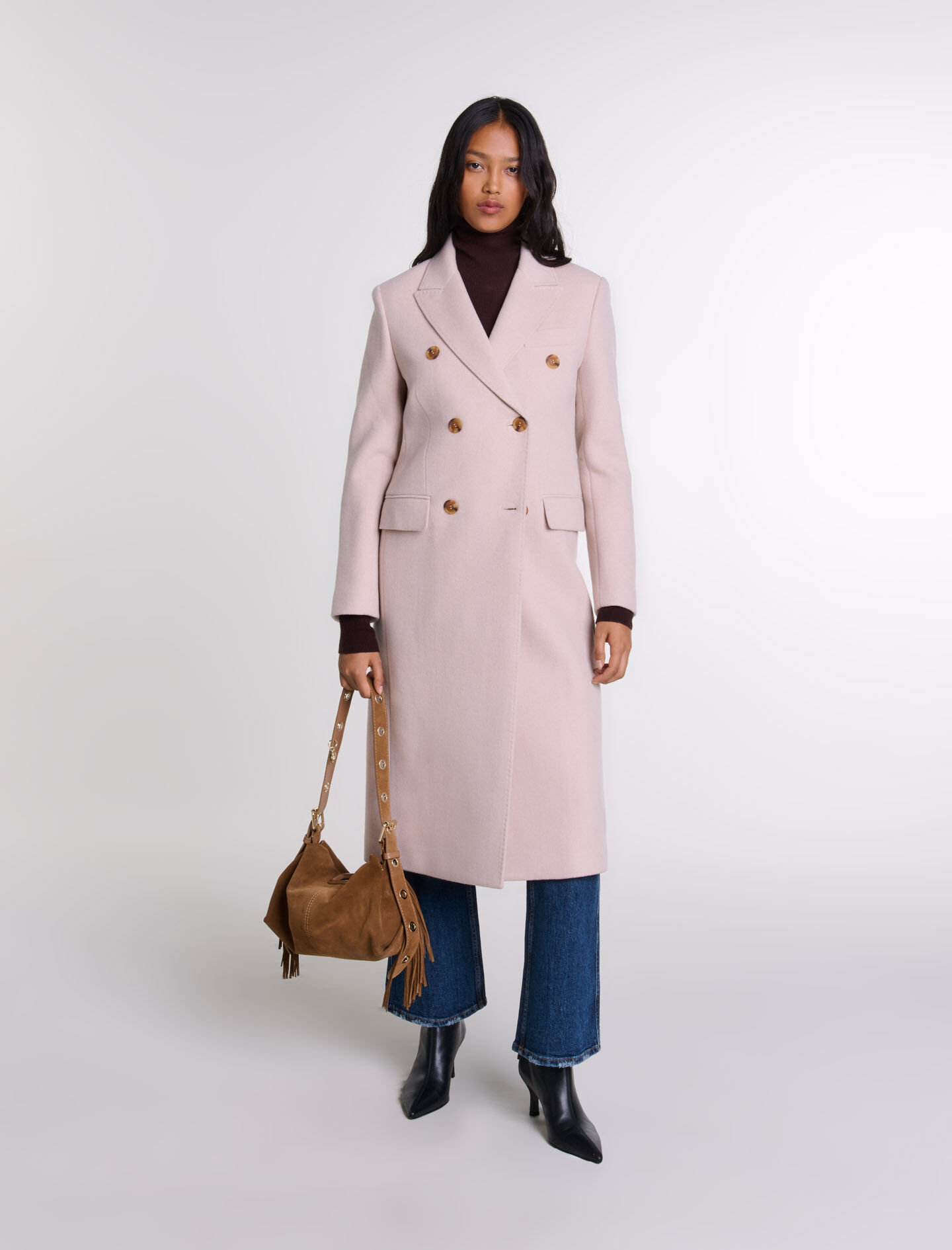 Maje black coat sales