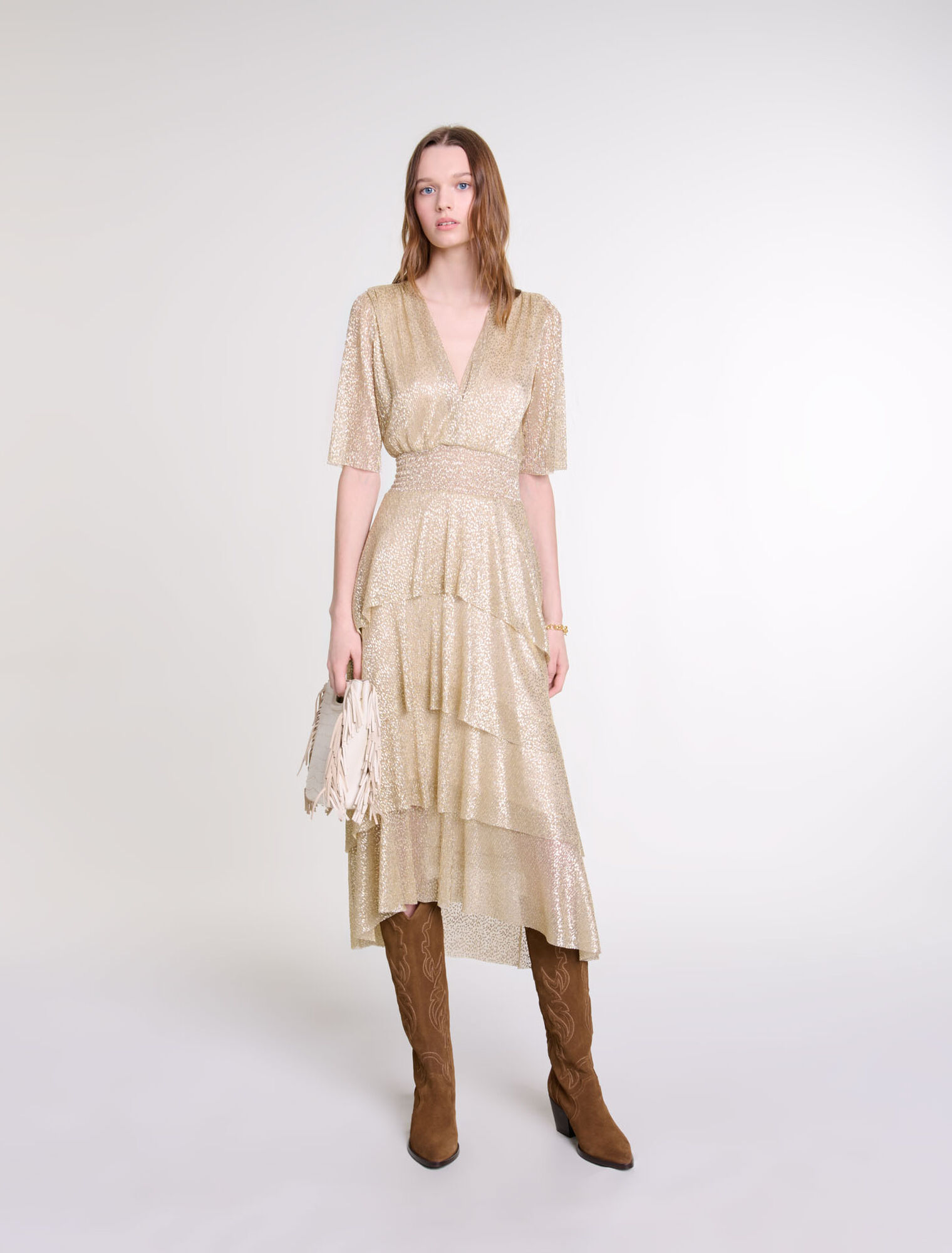 Robe scintillante à volants