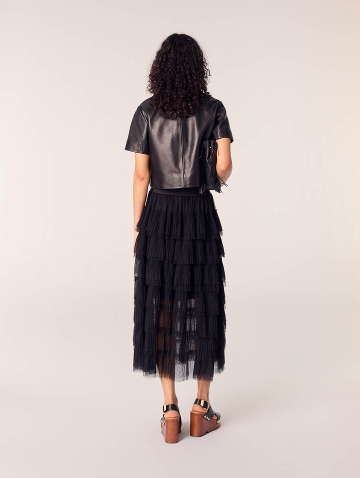 Veste courte en cuir