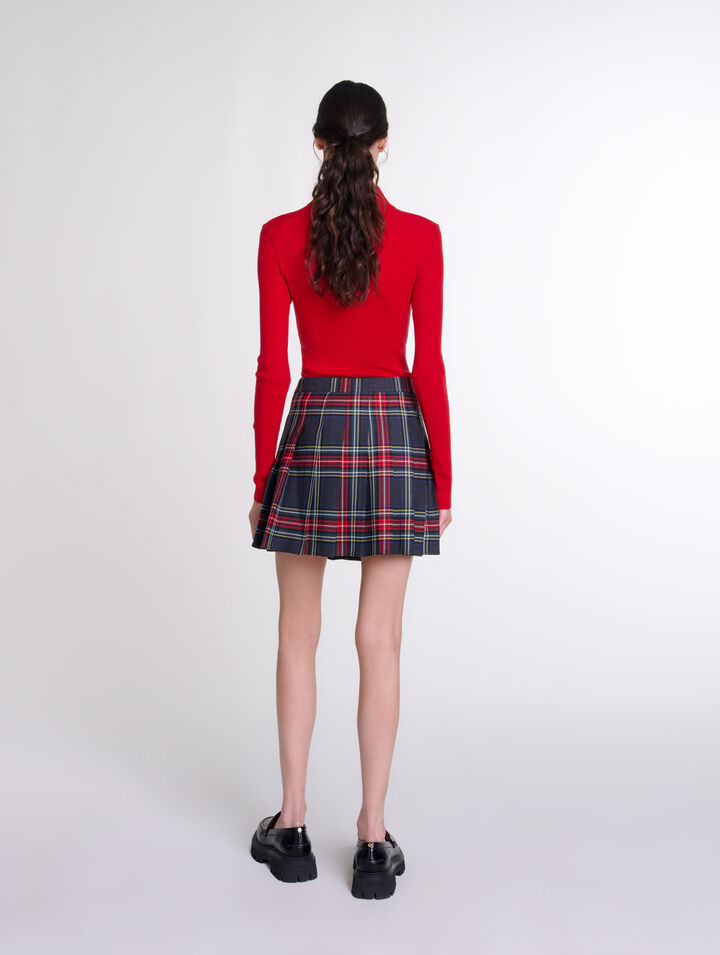 Jupe courte imprimé tartan