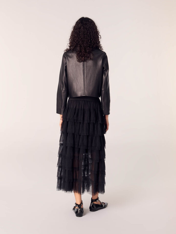 Jupe midi en tulle
