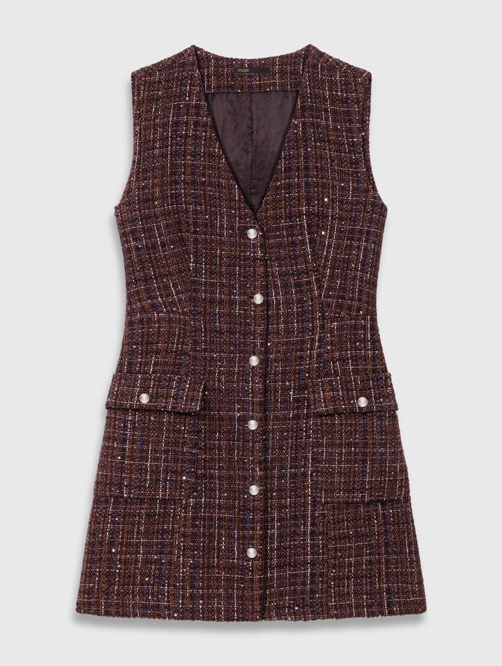 Robe courte en tweed