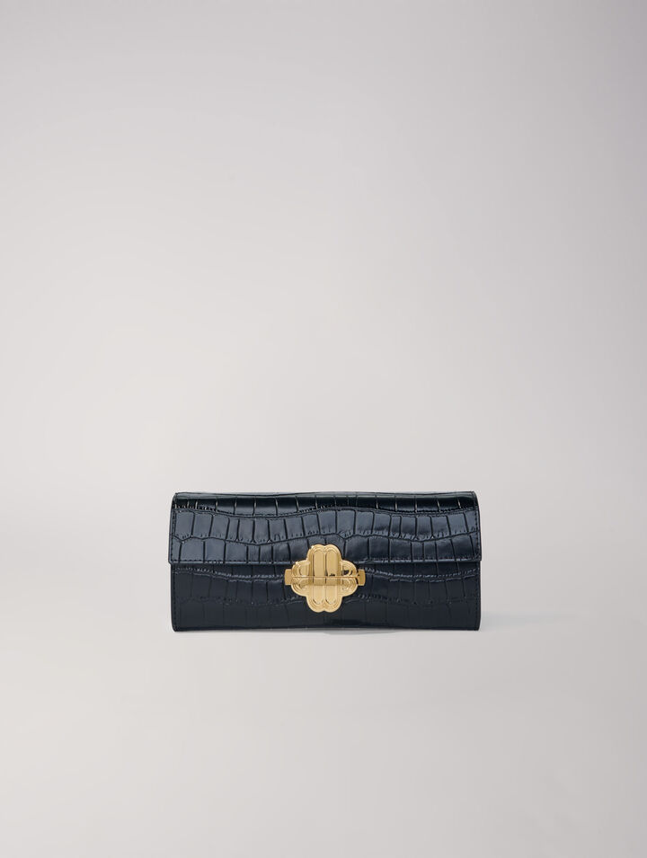 Sac en cuir embossé croco