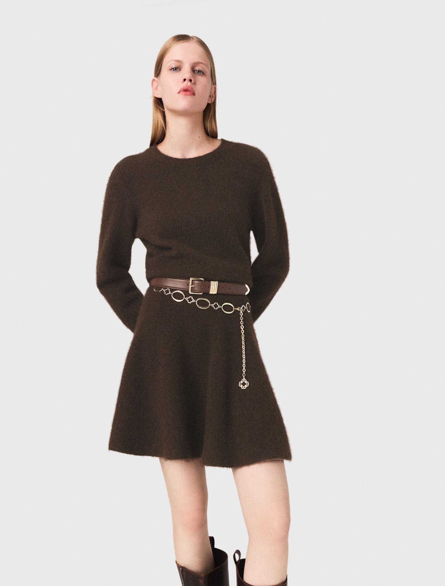 Robe courte en melange de yak