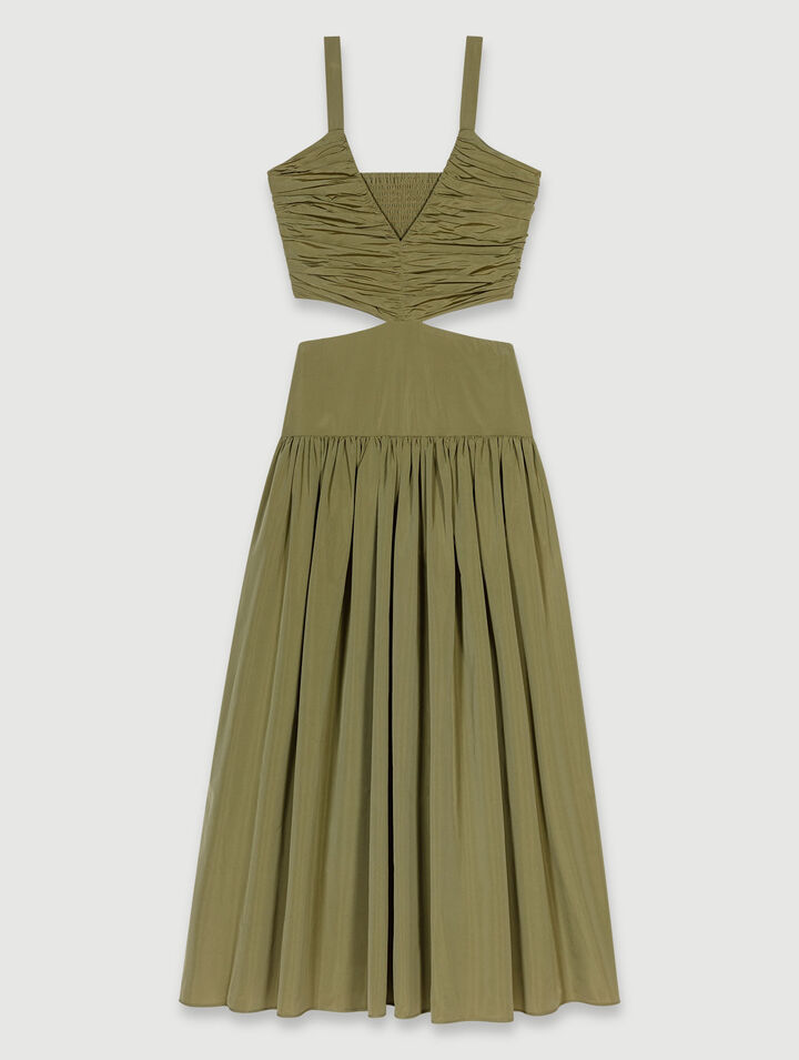 Robe en taffetas ajourée