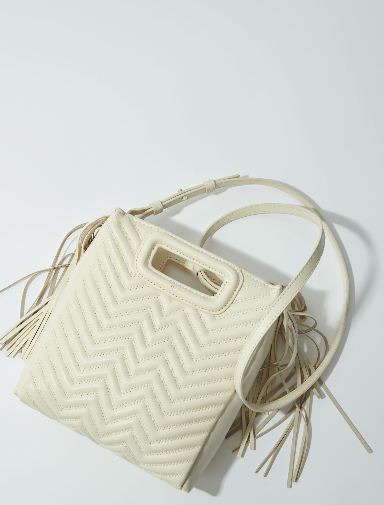 Sac M à franges matelassé