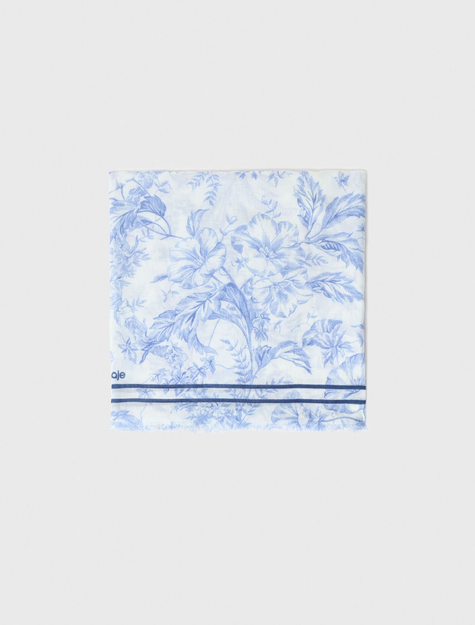 Ch&acirc;le en mix laine imprim&eacute; fleurs