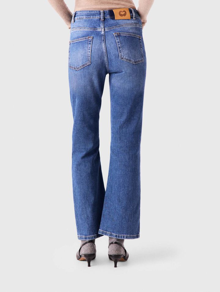 Jean denim &agrave; poches