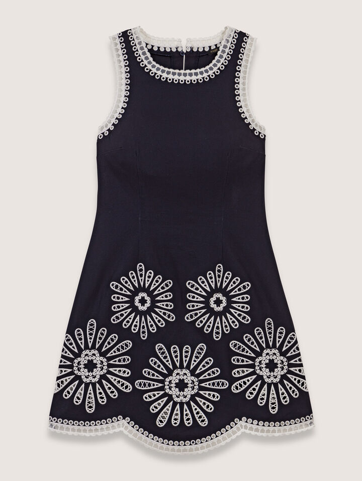 Robe courte avec détails crochet