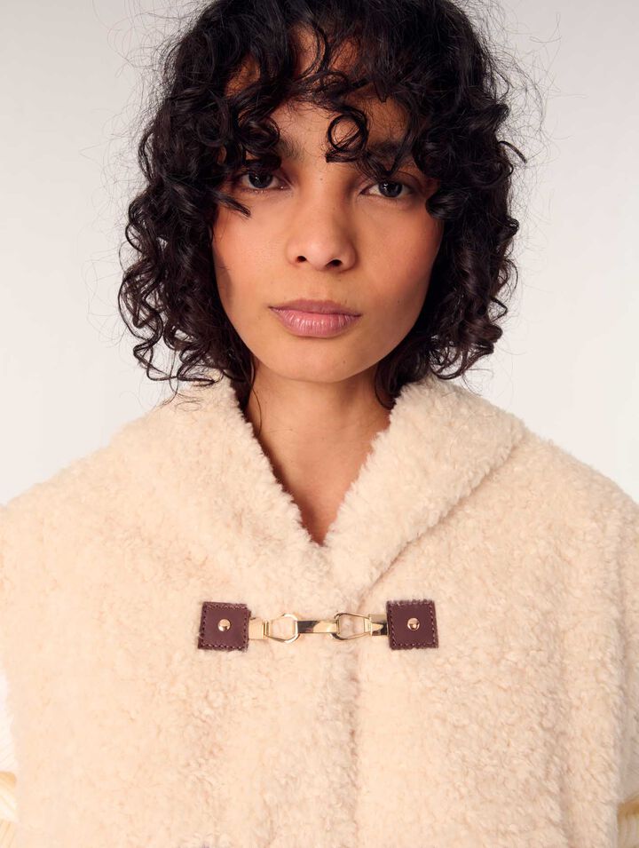 Blouson fausse fourrure bi-matière