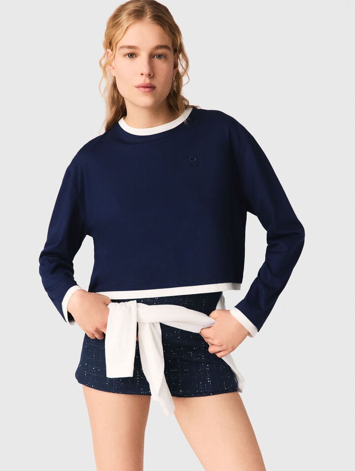 Tee shirt effet superpos&eacute;