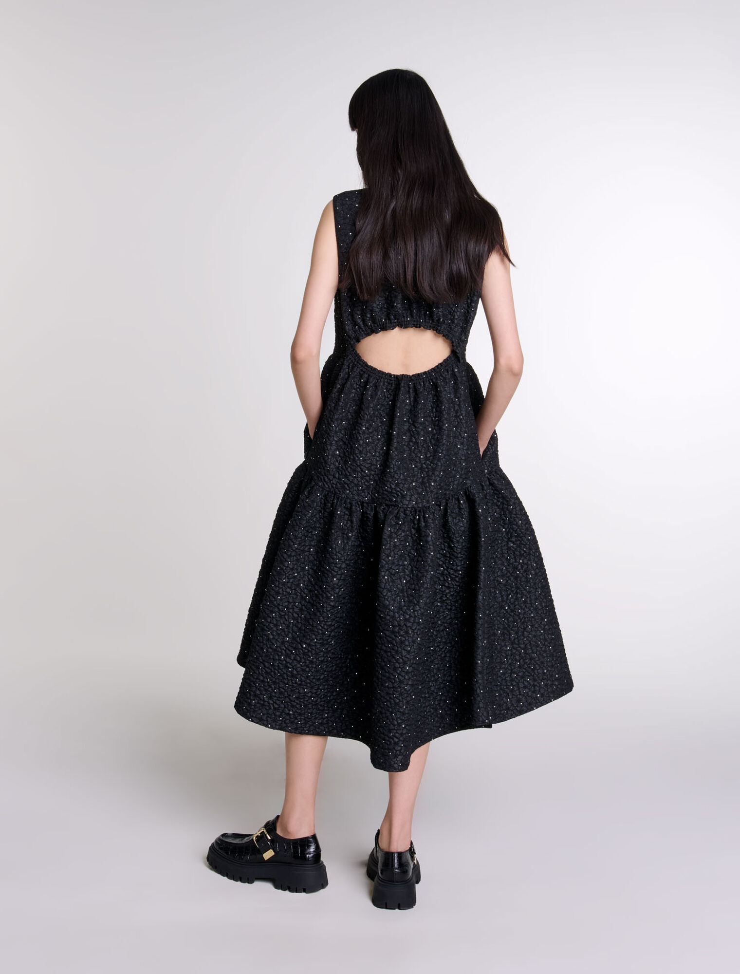 Robe longue strassée