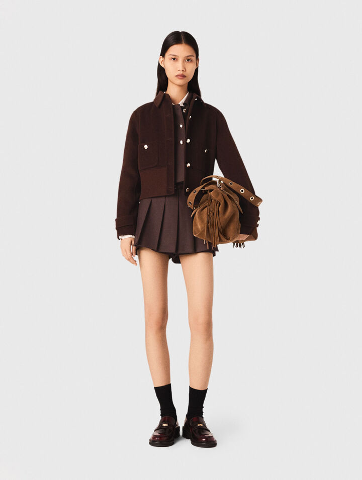 Manteau court double face