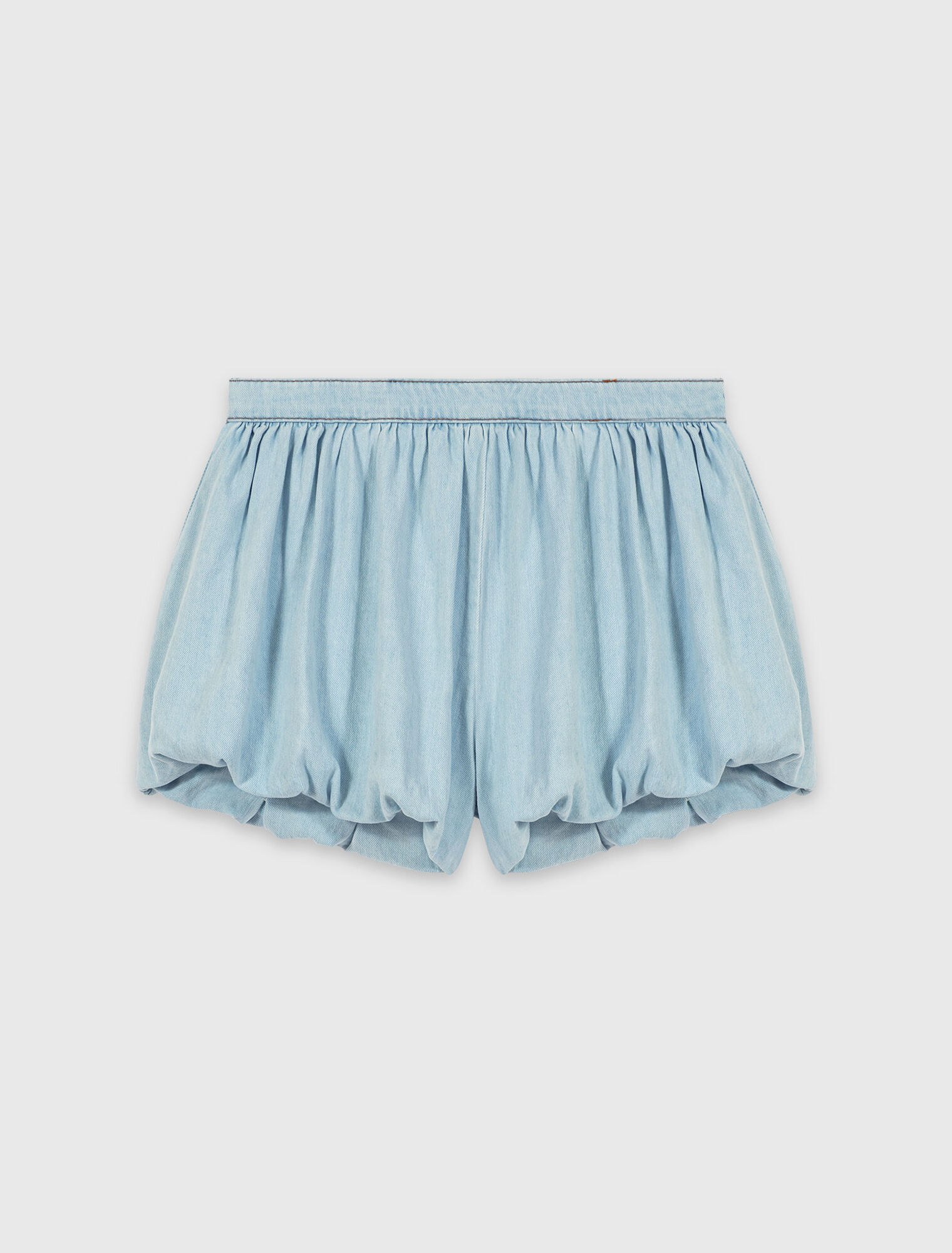 Short en chambray effet jupe ballon