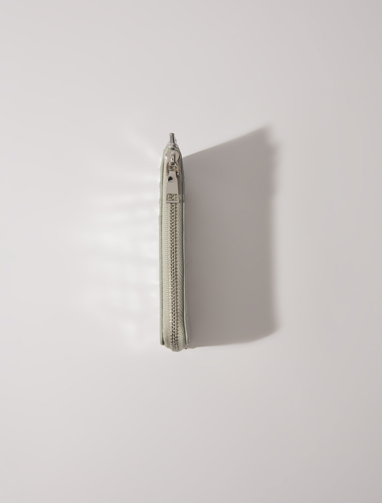 Porte carte en cuir embossé croco