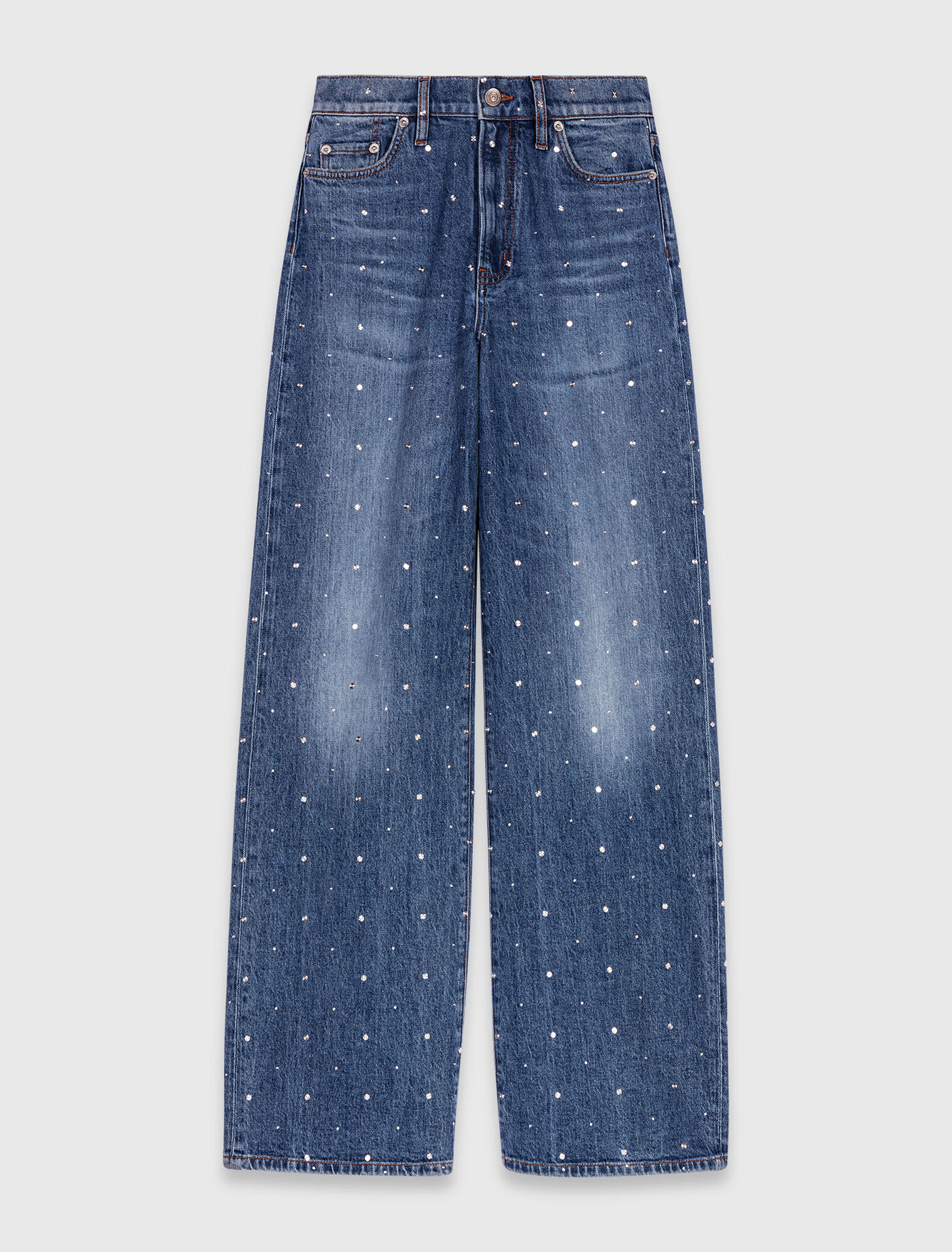 Jean large en denim avec clous
