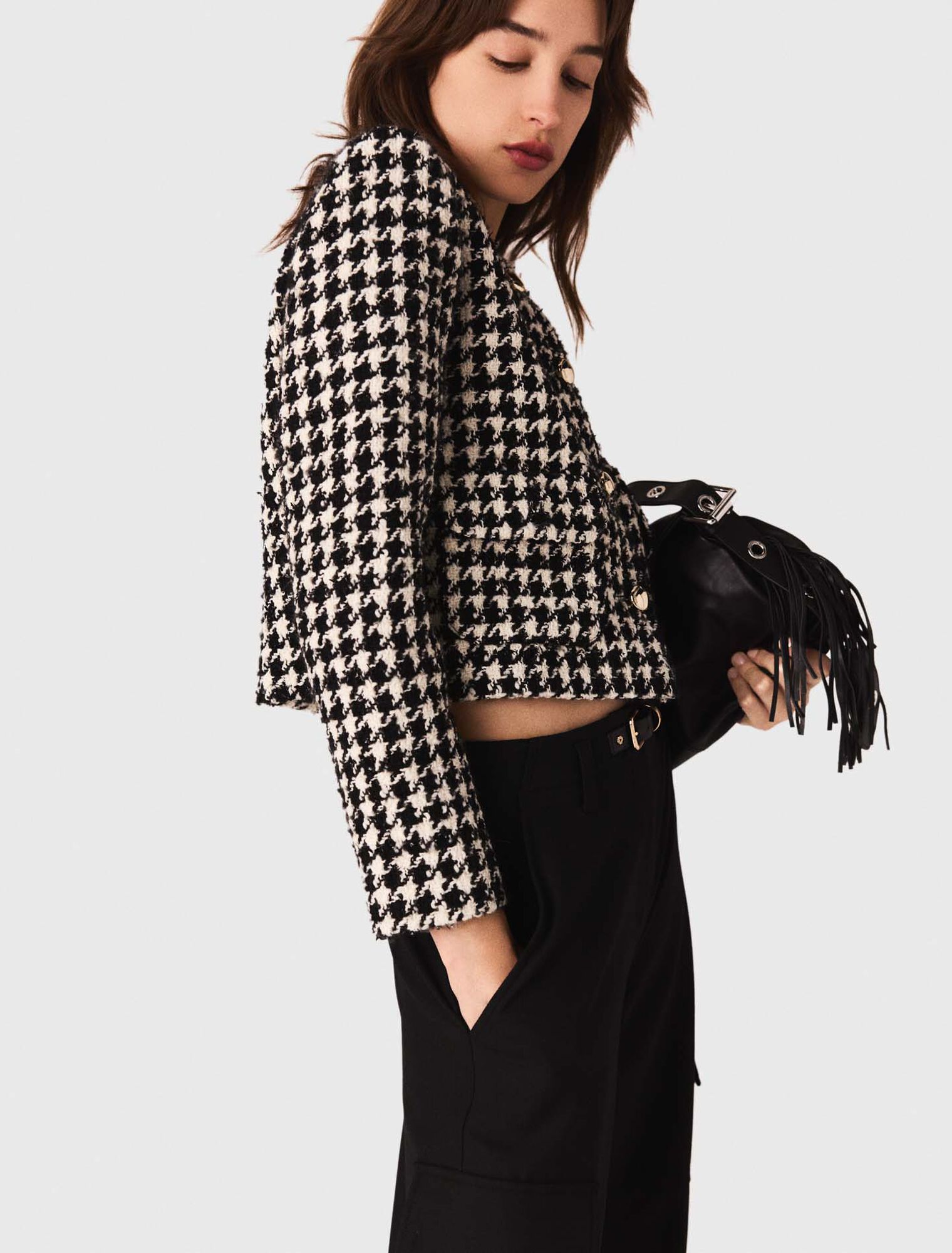 Veste courte en tweed