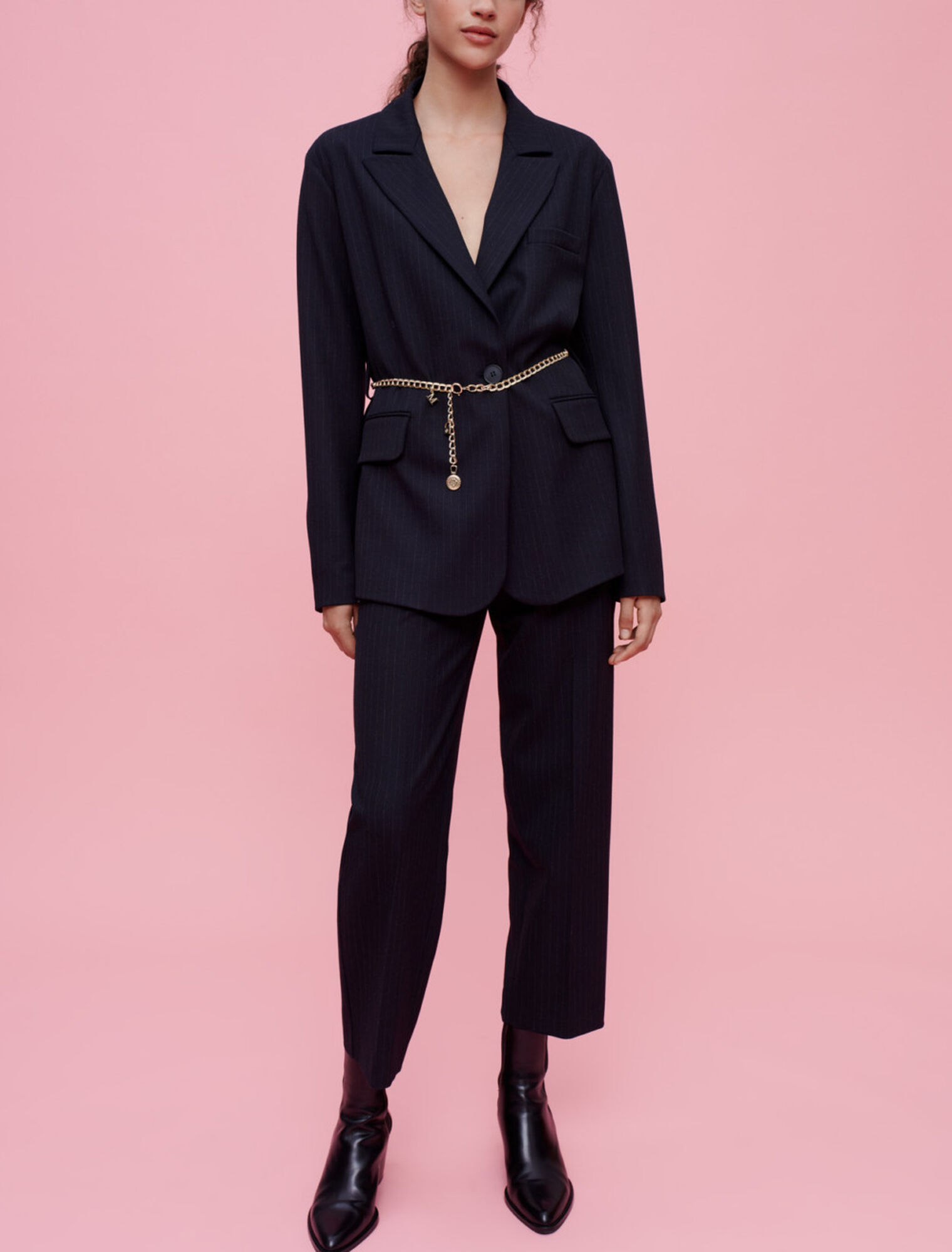 Veste de tailleur à rayures tennis