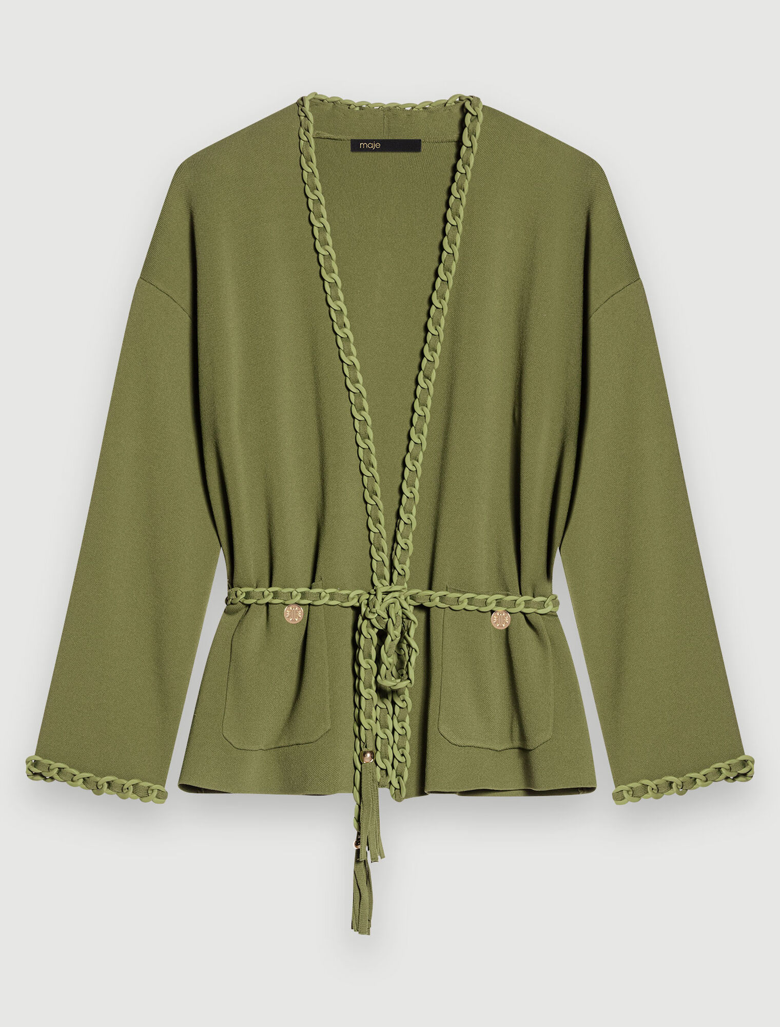Gilet à bords tressés