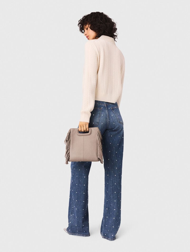 Cardigan en maille &agrave; col amovible