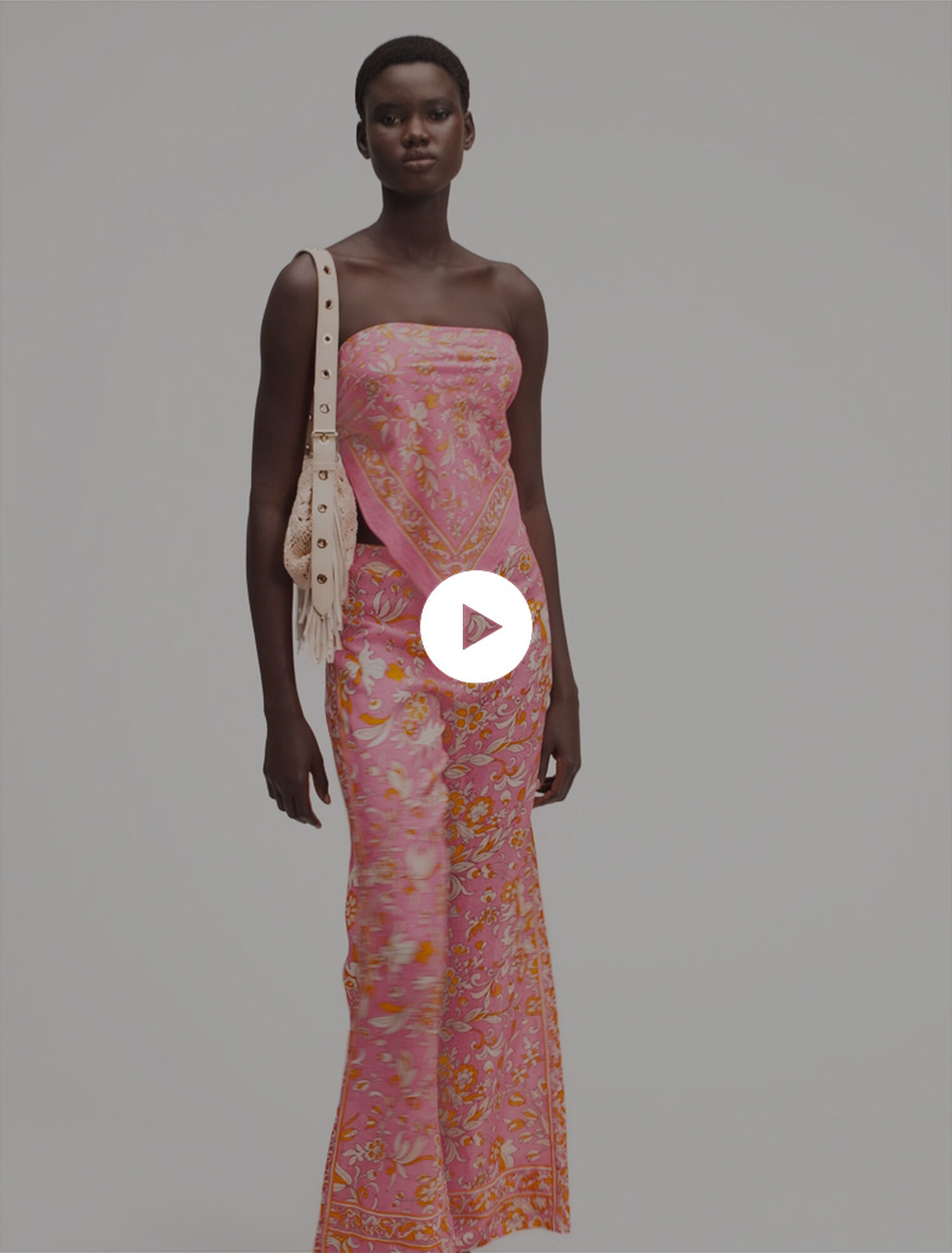 Pantalon en lin imprimé