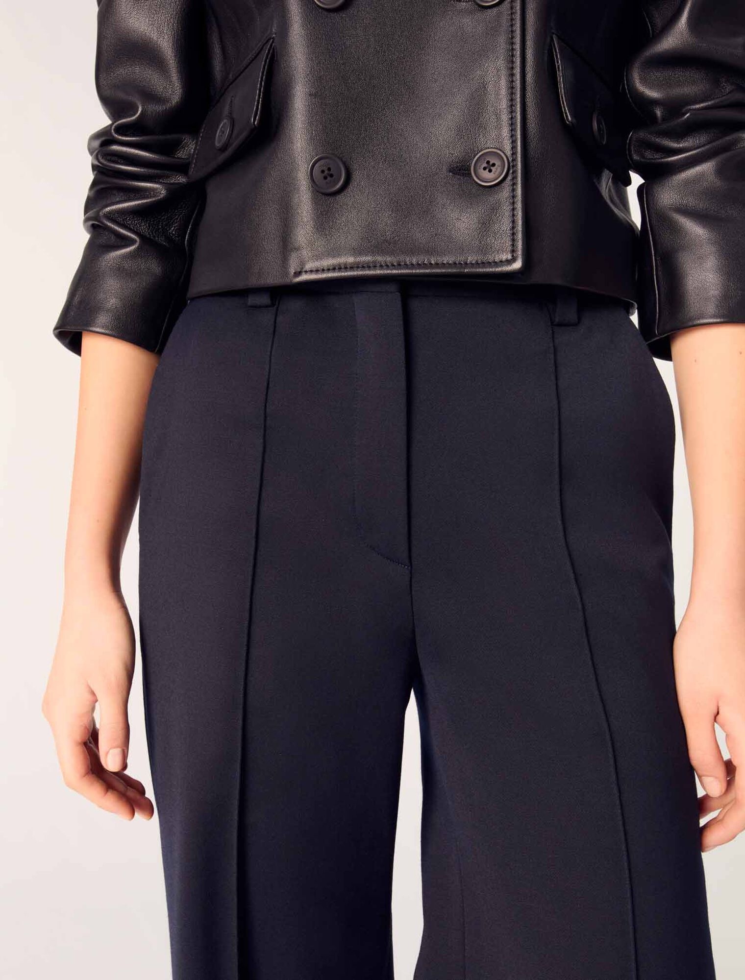 Pantalon de tailleur avec pli