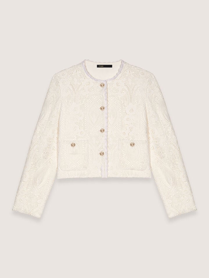 Veste courte en guipure