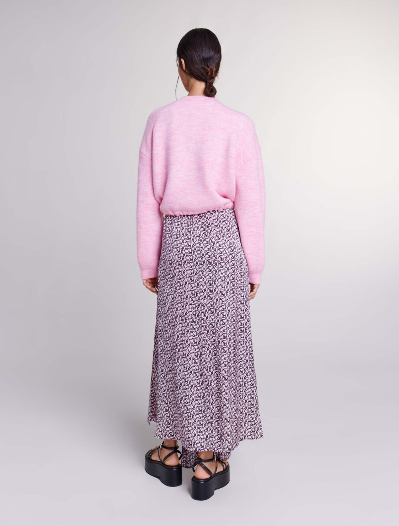 Pull court en maille à cordon
