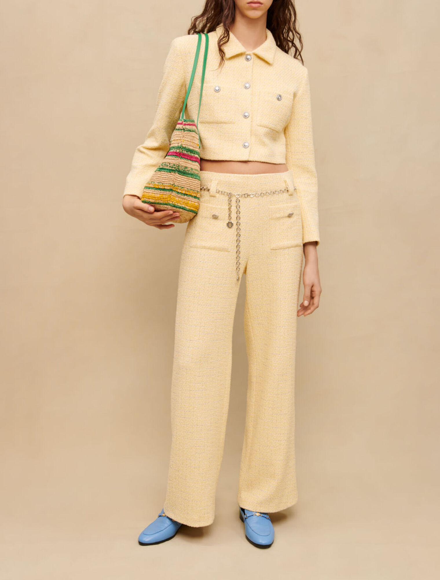 Veste de tailleur courte en tweed