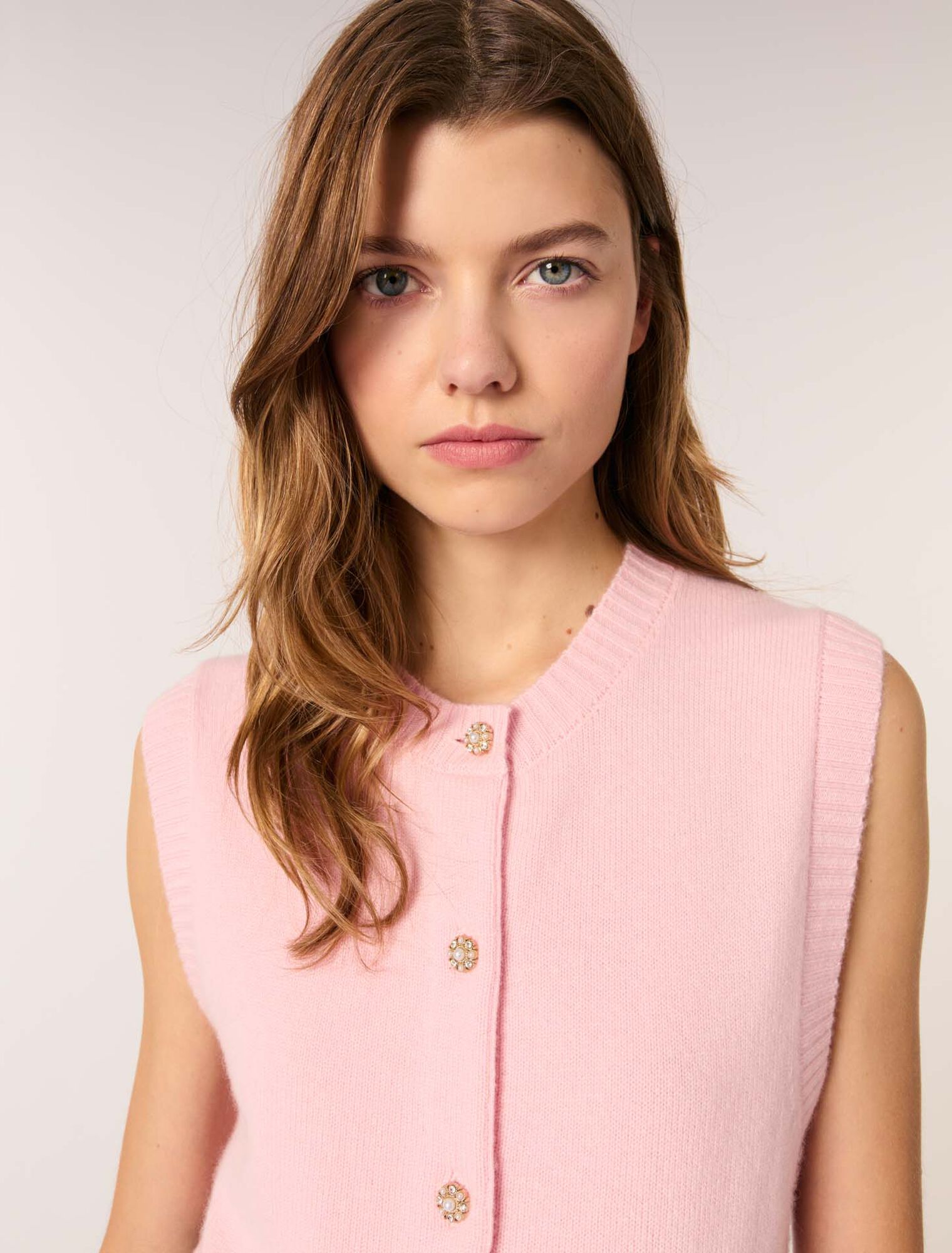 Cardigan sans manches en laine
