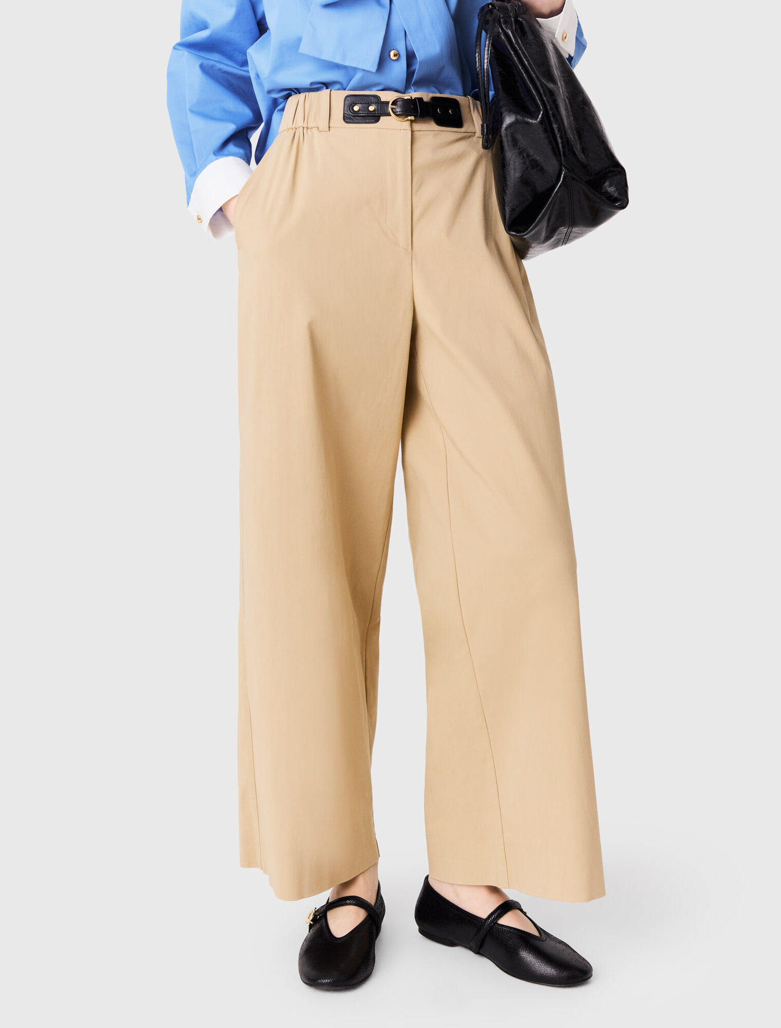 Pantalon large en coton